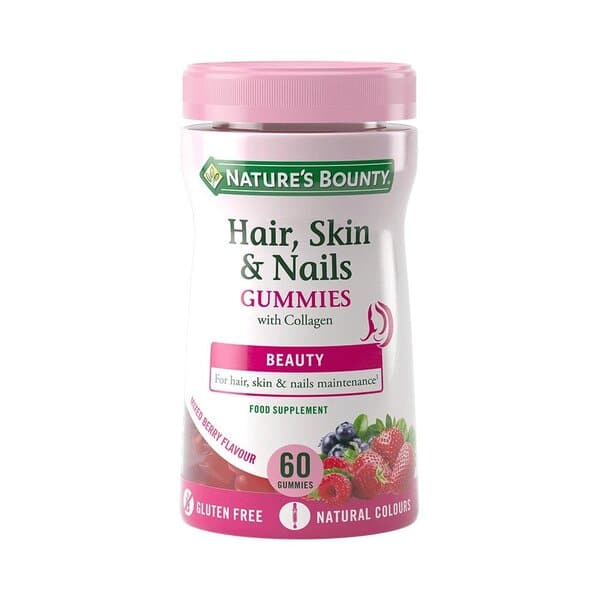 Hair, Skin &amp;amp; Nails Gummies, Mixed Berry - 60 gummies