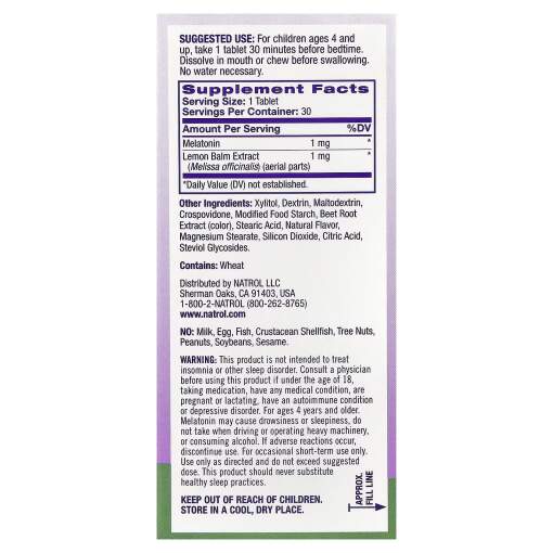Børns Melatonin, jordbærsmag - 30 tabletter