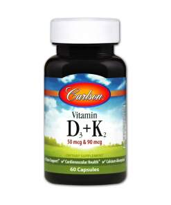 Carlson Labs - Vitamin D3 + K2 60 caps