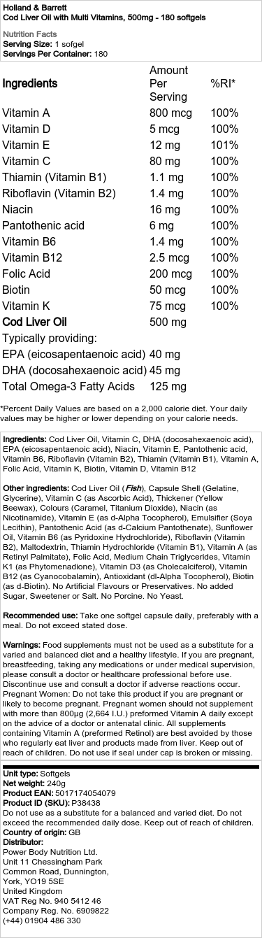 500mg - 180 softgels