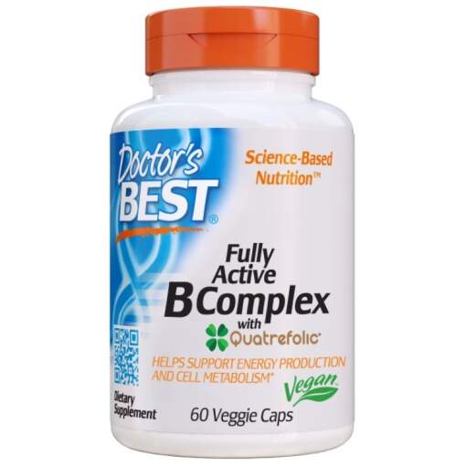 Doctor's Best - Fully Active B-Complex with Quatrefolic - 60 vcaps