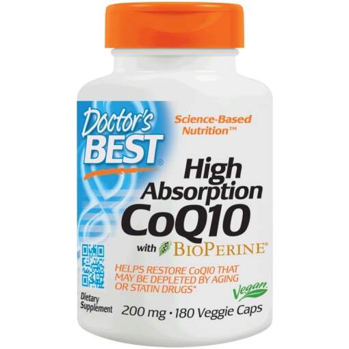 Doctor's Best - High Absorption CoQ10 with BioPerine 200mg - 180 vcaps