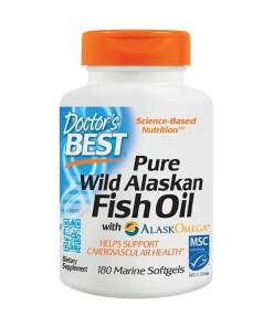 Doctor's Best - Pure Wild Alaskan Fish Oil with AlaskOmega 180 softgels
