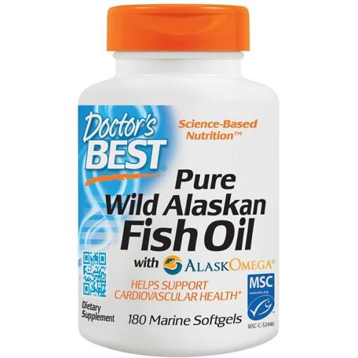 Doctor's Best - Pure Wild Alaskan Fish Oil with AlaskOmega 180 softgels