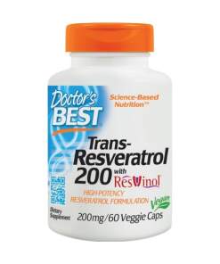 Doctor's Best - Trans-Resveratrol with ResVinol-25 200mg - 60 vcaps