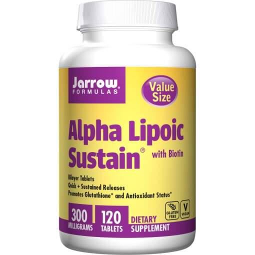Jarrow Formulas - Alpha Lipoic Sustain 300mg with Biotin - 120 tablets