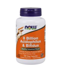 NOW Foods - 8 Billion Acidophilus & Bifidus 120 vcaps