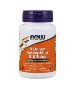 NOW Foods - 8 Billion Acidophilus & Bifidus - 60 vcaps