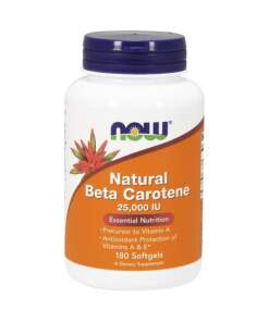 NOW Foods - Beta Carotene Natural 25 000 IU - 180 softgels