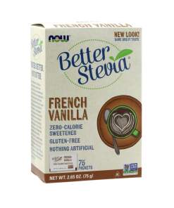 NOW Foods - Better Stevia Packets French Vanilla - 75 packets