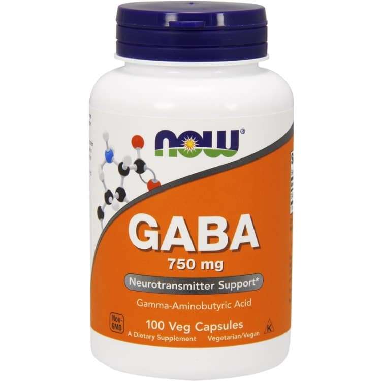 GABA, 750 mg - 100 vegetabilske kapsler