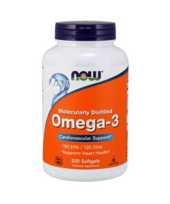 NOW Foods - Omega-3 Molecularly Distilled 200 softgels