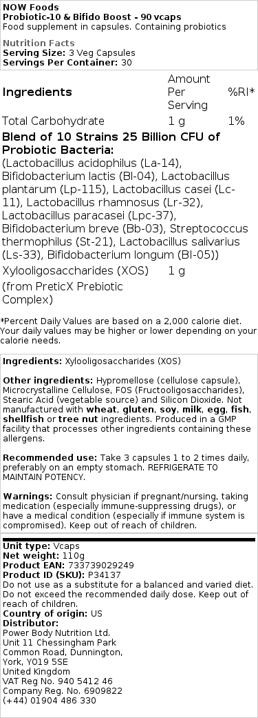 Probiotic-10 & Bifido Boost - 90 veganske kapsler - Billede 2