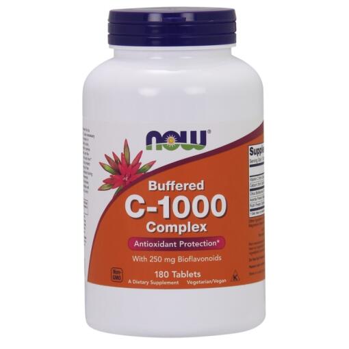 NOW Foods - Vitamin C-1000 Complex - Buffered with 250mg Bioflavonoids - 180 tabs