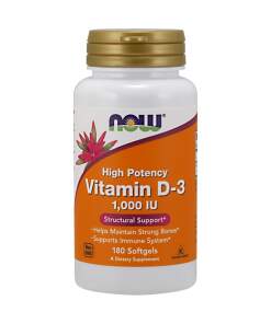 NOW Foods - Vitamin D-3 1000 IU - 180 softgels