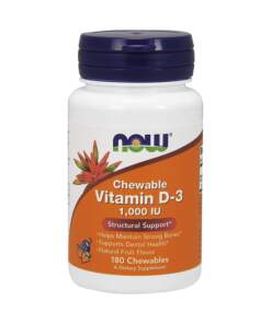 NOW Foods - Vitamin D-3 1000 IU (Chewable) - 180 chewables