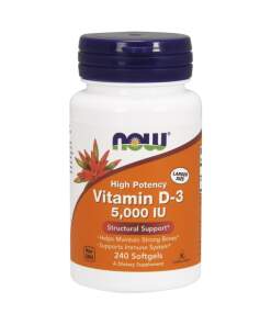 NOW Foods - Vitamin D-3 5000 IU - 240 softgels