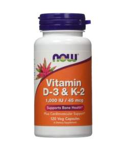 NOW Foods - Vitamin D-3 & K-2 120vcaps