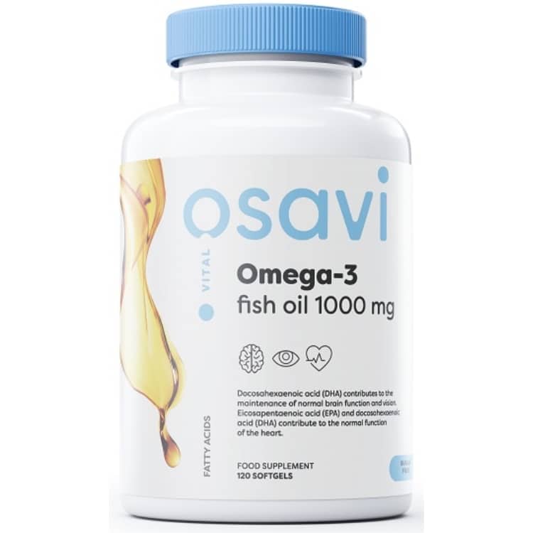 Omega-3 fiskeolie, 1000 mg (citron) - 120 bløde kapsler