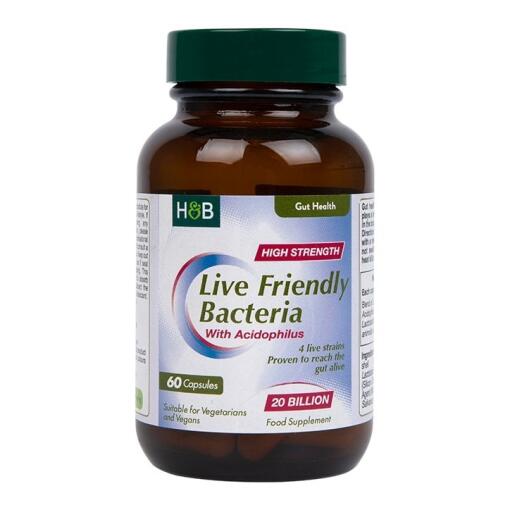 Live Friendly Bacteria with Acidophilus - 60 caps