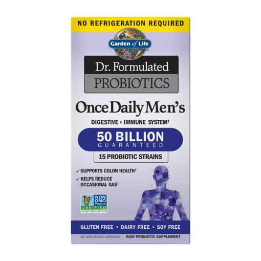 Dr. Formulerede probiotika én gang dagligt mænds hyldestabile - 30 kapsler
