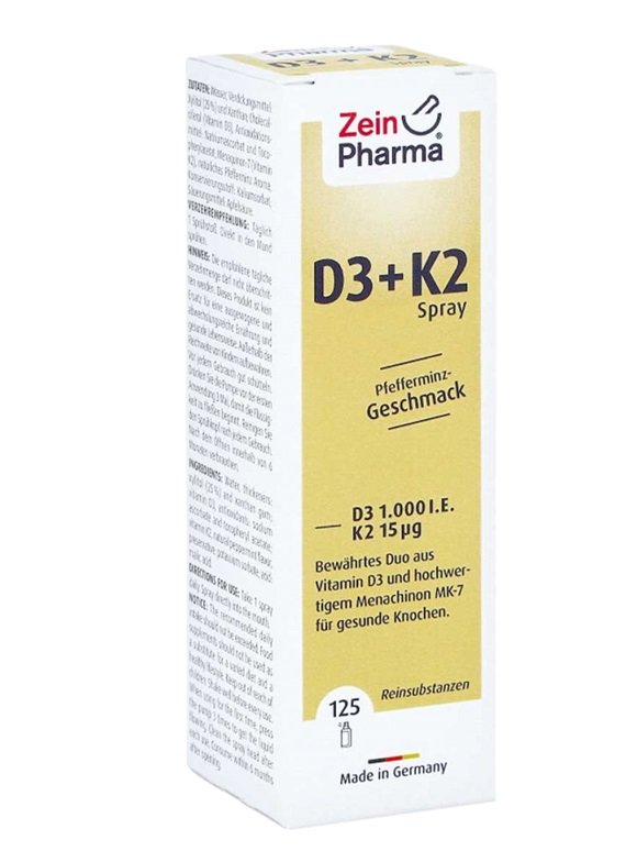 Vitamin D3 + K2 Spray, Pebermynte - 25 ml