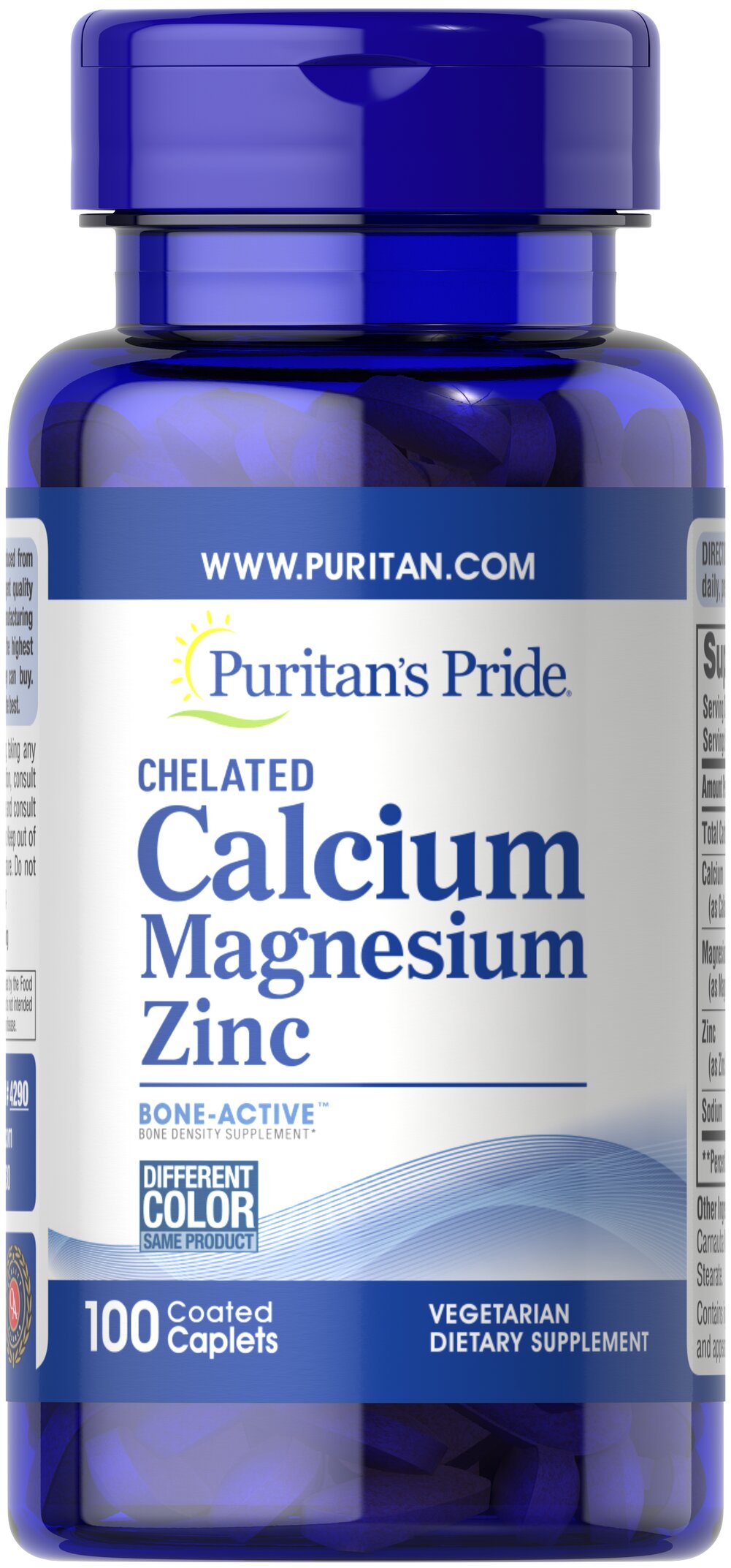 Puritan&apos;s Pride - Calcium, Magnesium og Zink - 100 tabletter