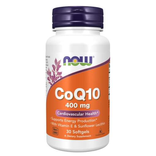 NOW Foods - CoQ10 med Vitamin E & Solsikke Lecithin