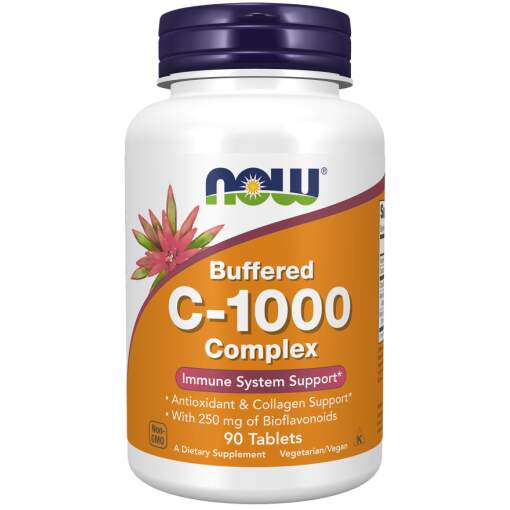 NOW Foods - Vitamin C-1000 Complex - Buffret med 250 mg Bioflavonoider - 90 tabletter