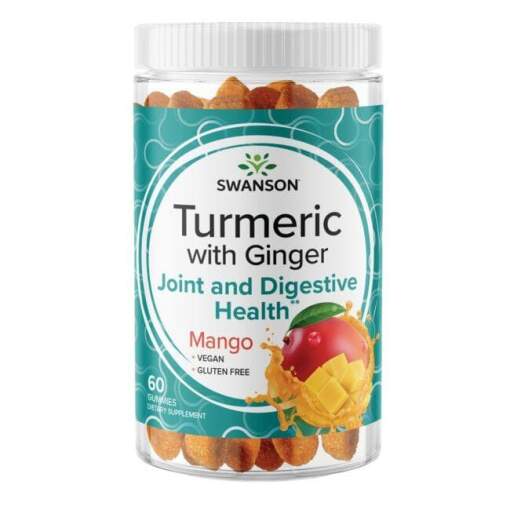 SWANSON Gurkemeje med Ingefær - mango 60 gummibamser