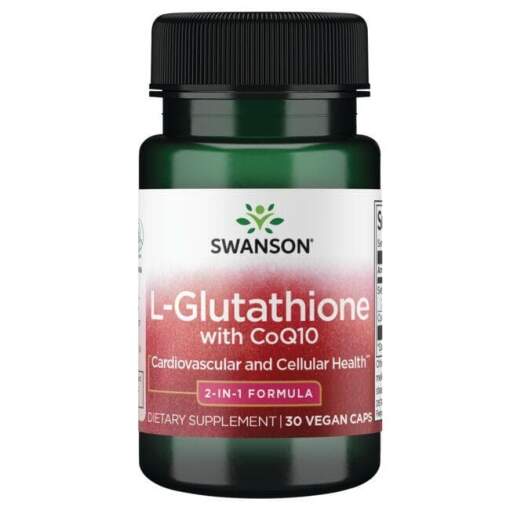 SWANSON L-glutation + koenzym Q10 30 kapsler