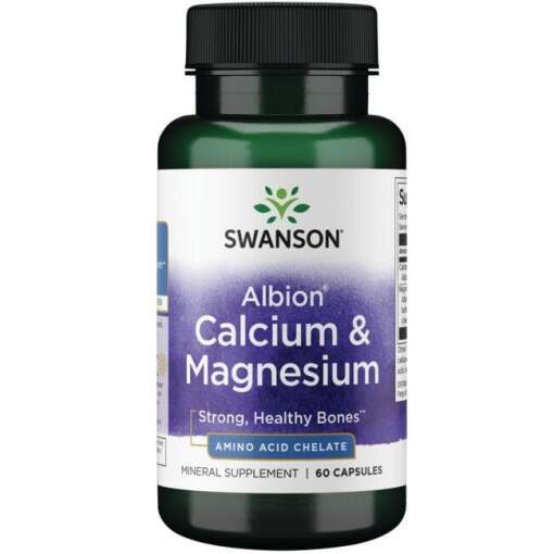Swanson - Albion Calcium & Magnesium - 60 kapsler