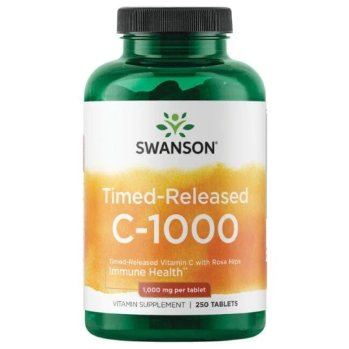Swanson - C-vitamin med hybenekstrakt - Tidsfrigivelse