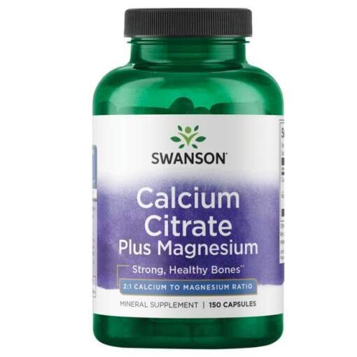 Swanson - Calcium Citrat Plus Magnesium - 150 kapsler