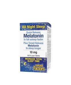 Natural Factors Melatonin Quick Release Plus Timed Release 10 mg (90 Tablets)