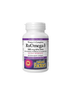 Natural Factors Women’s Complete RxOmega-3 300 mg EPA/DHA (60 Softgels)