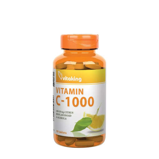 Vitaking Vitamin C 1000 mg with 50 mg Citrus Bioflavonoids and Acerola (90 Tablets)