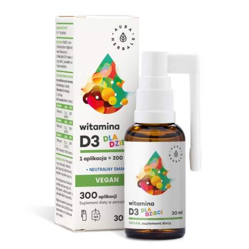 AURA HERBALS Vitamin D3 Vegan for Kids (30 ml / 1 fl. oz.)