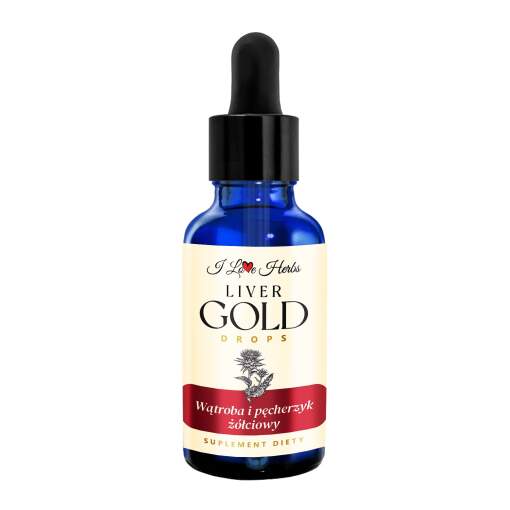 I LOVE HERRBS - LIVER Gold Drops WĄTROBA I PĘCHERZYK ŻÓŁCIOWY (50 ml)