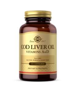 SOLGAR Cod Liver Oil - Vitamins A&D (100 caps)