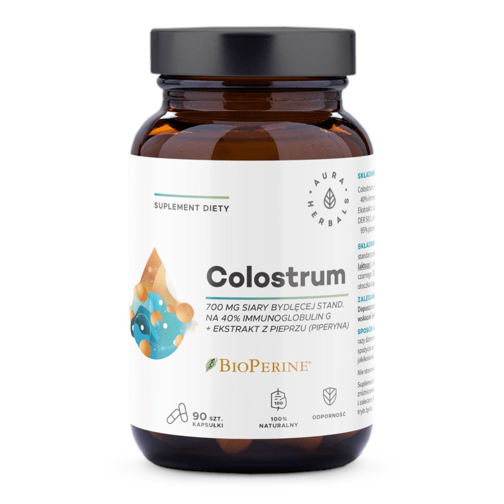 Aura Herbals - Colostrum 700 mg + BioPerine, 90 kapsler
