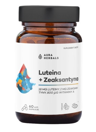 Aura Herbals - Lutein + Zeaxanthin + Vitamin A 60 kapsler