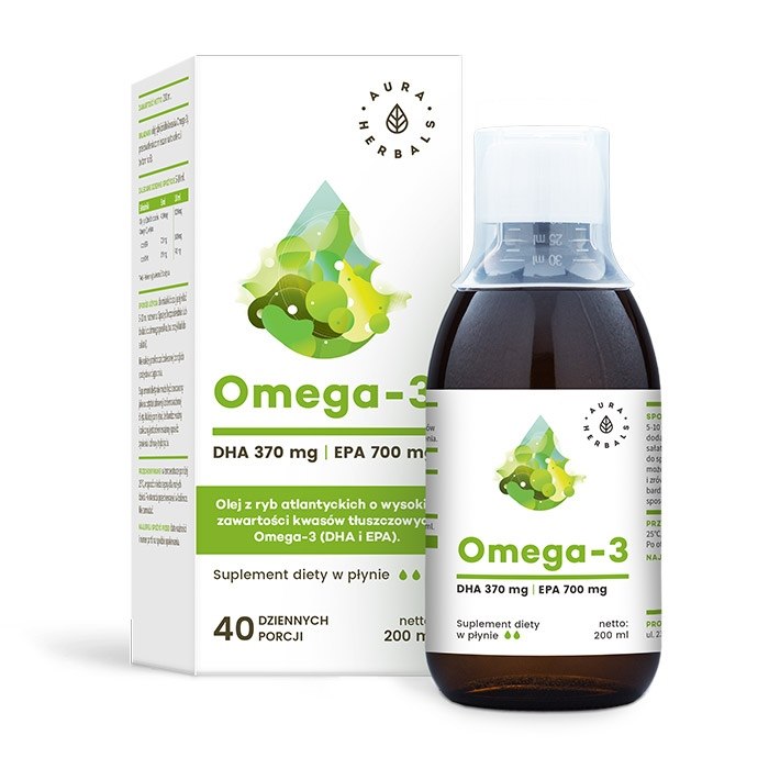 AURA HERBALS Omega-3 -370 DHA / 700 EPA (200 ml / 6