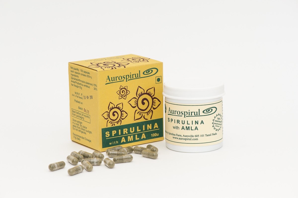 AUROSPIRUL Spirulina with Amla (100 caps)