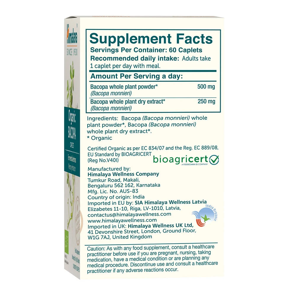 Økologisk Bacopa - 60 tabletter - Billede 2