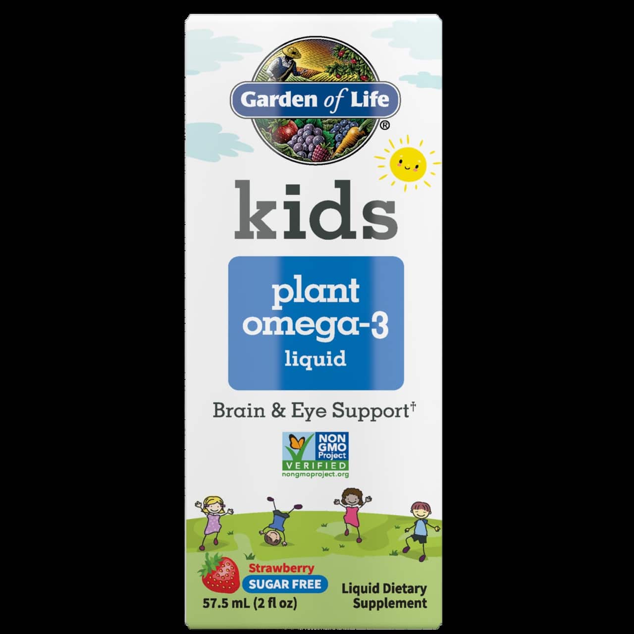 Børns Plante Omega-3, flydende, jordbærsmag - 57,5 ml