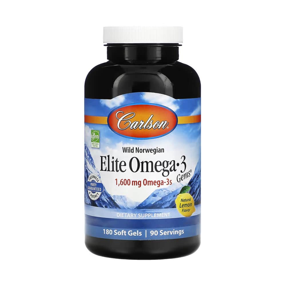 Carlson Labs - Elite Omega-3 Gems 1600 mg, 180 softgels - Billede 2