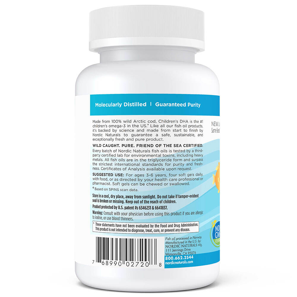 Børns DHA, 250mg Omega-3 Jordbær - 360 mini softgels - Billede 3
