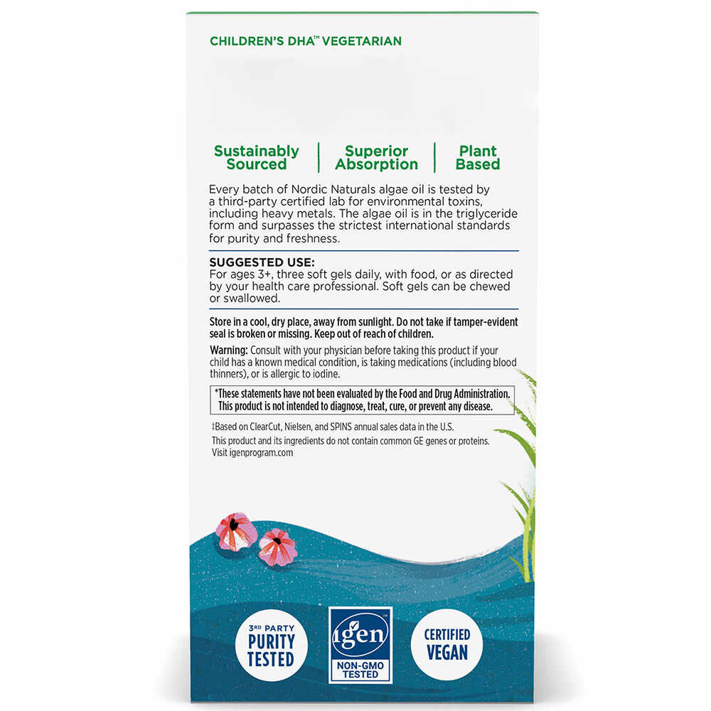 Børns DHA Vegetarisk, 375 mg Bær-Lemonade - 120 tyggetabletter - Billede 4