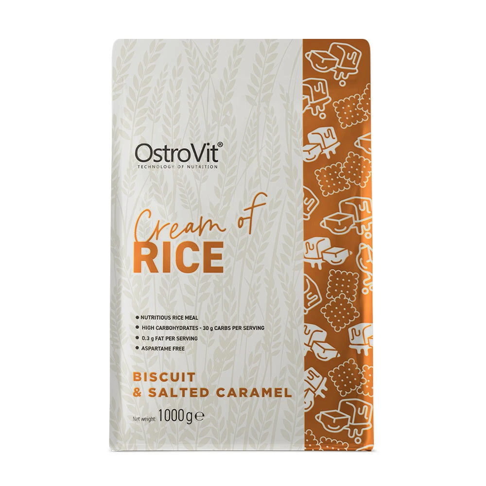 OstroVit - Cream of Rice, Kiks & Saltet Karamel - 1000g - Billede 3